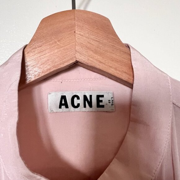 Acne Studios Blush Pink Silk Cotton Open Back Playsuit Romper 34 / XS​​​​​​​​​​ - Picture 5 of 7
